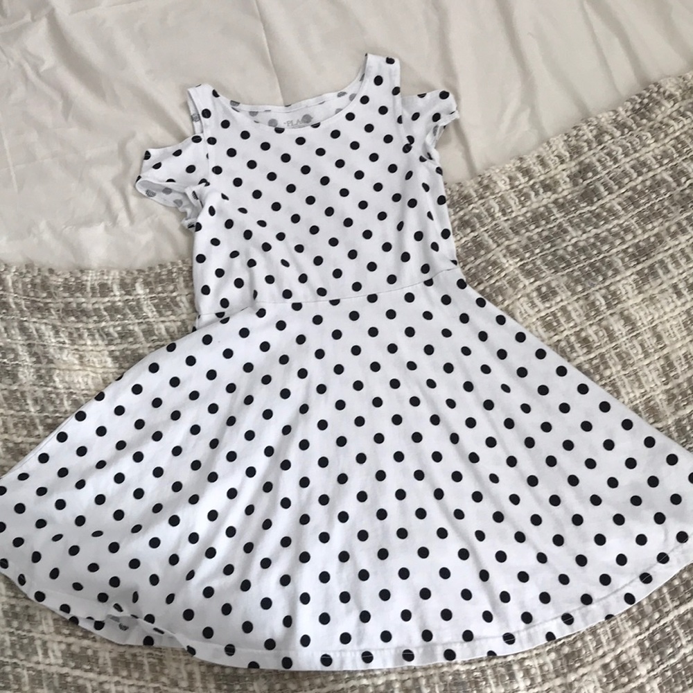 Off-Shoulder Polkadot Dress